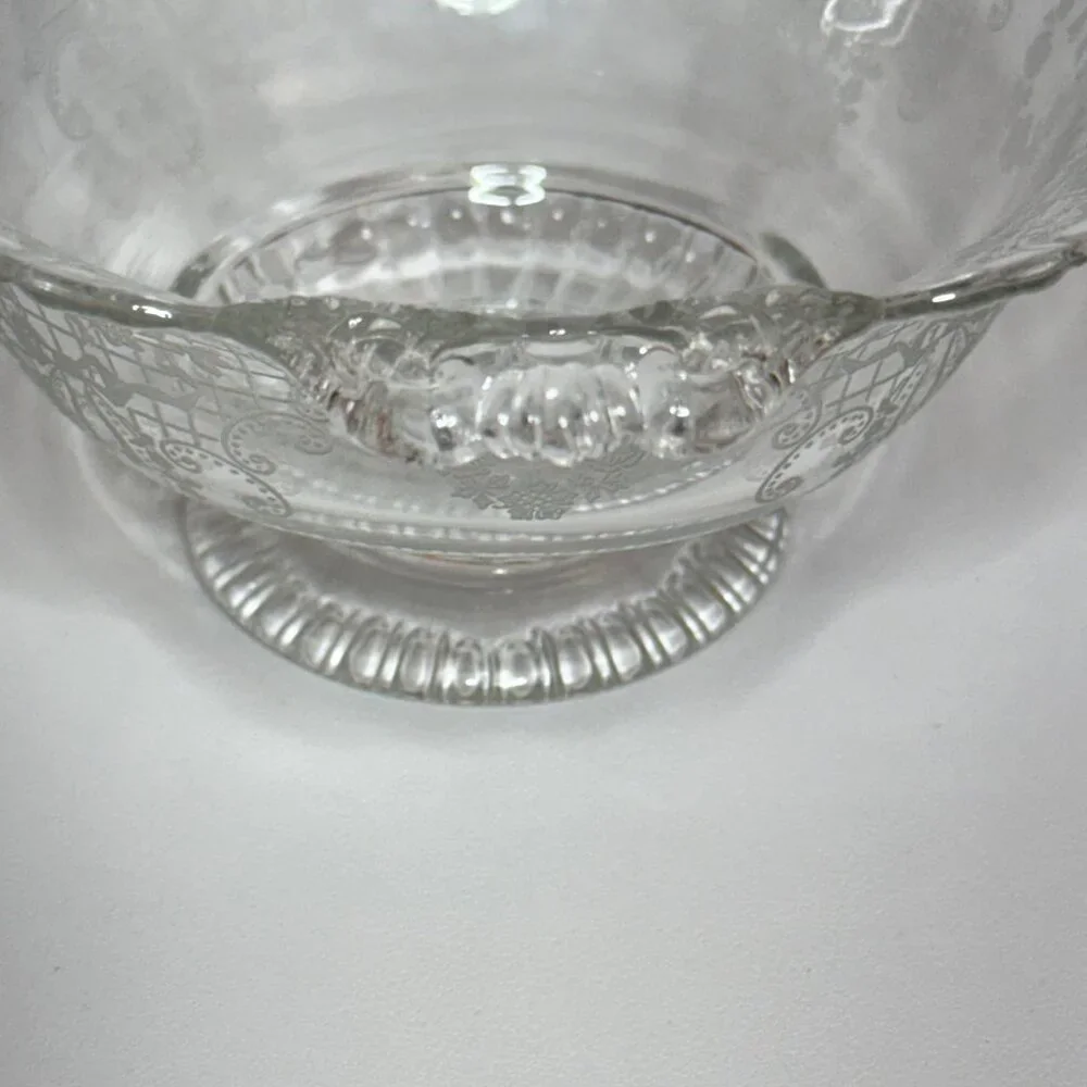 Fostoria Etched Crystal Romance Clear Serving Bowl